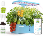 Sainlogic Hydroponics Growing System, 12-Pod Indoor Herb Garden with 24W LED Grow Light, WiFi App Control, Adjustable Height, Quiet Pump & Auto Timer for Herbs and Vegetables by Sainlogic