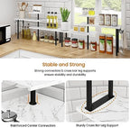 Homode Bathroom Counter Corner Shelf, 3 Tier Kitchen Countertop Organizer for Over The Sink, Make Up, Dresser Table, White Marble - Image 6