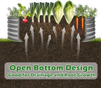4x4x1ft Round Raised Garden Beds Outdoor Steel Fire Pit Ring Flower Planter - Image 3