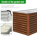 SnugNiture 36" Tall Raised Garden Bed, Easy Gardening at Waist Height, 8x4x3ft Large Galvanized Metal Outdoor Planter Box for Vegetables Flowers, Brown - Image 5
