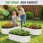 INNO STAGE 3Pcs Galvanized Raised Garden Bed Kit, Outdoor Metal Planter Box - Image 2