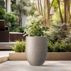 Kante 21.7" Tall Concrete Planter, Weathered Floor Pot, Indoor and Outdoor - Image 6
