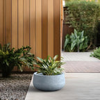 Kante Blue Gray Concrete Planter 18.5" Dia All-Weather Round Large Pot - Image 4
