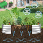 Garden Raised Garden Bed Kits, 4×2×1 FT Metal Raised Planter Bed for Vegetables Flowers Ground Planter Box-Modern, Metal Planter Box for Vegetables, Flowers, Herbs, 2 Pack, Classic Silver - Image 6