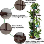 LINZINAR 6 Tier Plant Stand Indoor Outdoor Metal Flower Pot Display Shelf - Image 5