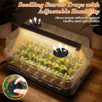 Seed Starter Tray with Grow Light and Heated Base for Faster Germination - Image 5