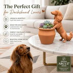ARCUZ Long Haired Dachshund Planter, 3D Printed Wiener Dog Succulent Pot, Decorative Flower Pot for Indoor Plants, Gift for Dachshund Lovers (White) - Image 5