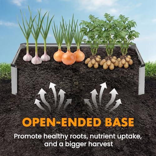 NEWBULIG Galvanized Raised Garden Bed Outdoor, 8x4x2ft 2 Pack Planter Box - Image 4