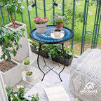 Mosaic Glass Accent Side Table & Plant Stand - Image 2