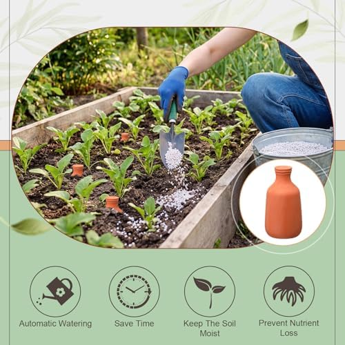 DoubleFill Ollas Terracotta Watering Pots, 50 oz, 2 Pcs - Image 4