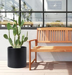 D'vine Dev Plastic Planter Pot with Saucer, 14 in, Black, 74-X-B-4 - Image 5