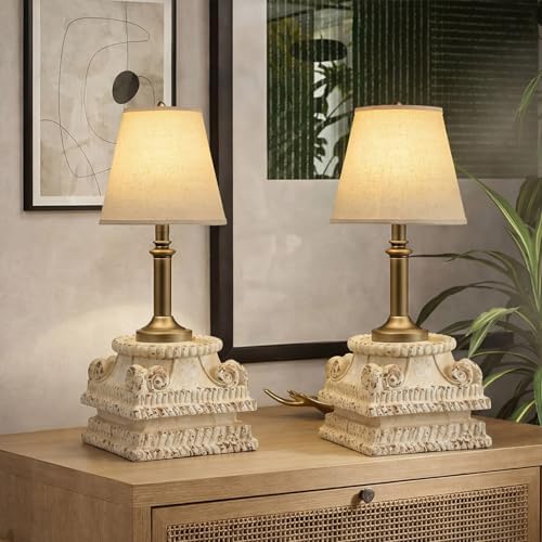 2 Pcs Vintage White Pedestal Display Stand, Candle Pedestal Decor - Image 6