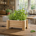 Cedar Herb Planter Box with Legs – Indoor Outdoor Wooden Herb Garden for Cooking, Kitchen, Grill & Fire Pit Use (24inch) - Image 3