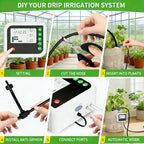 Automatic Watering System with Programmable Timer,Auto Drip Irrigation System with 13-Gallon Bucket for 15 Potted Plants,Low Water Level Sensor for Garden, Balcony, Indoor Plants, Drip Irrigation - Image 4
