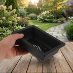 Bonsai Lightweight Planter Rectangular Box Plastic 15pcs with Mesh Bottom and Preset Drainage Holes, Deep Portable Container for Succulent and Garden Plant Growing, Indoor - Image 7
