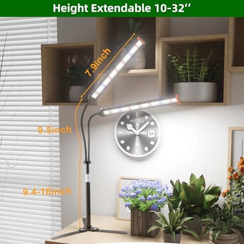 GooingTop Grow Light for Indoor Plants,Height 10-32'' with Dimming & Timer - Image 2