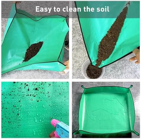 2 PCS Waterproof Foldable Garden Plant Flower Pot Planting Mat Transplanting Mats for Patio - Image 5