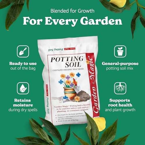 Michigan Peat 5720 Garden Magic General Purpose Potting Soil Mix for Indoor Outdoor Planter Container Gardening, 20 Pound Bag (3 Pack) - Image 3