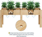 IDEALHOUSE 72"x23"x30" Elevated Wood Raised Garden Bed Planter Box - Image 4