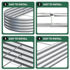 2PCS 12x4x1FT Galvanized Metal Raised Garden Bed,Outdoor Planter Box for Vegetables - Image 6