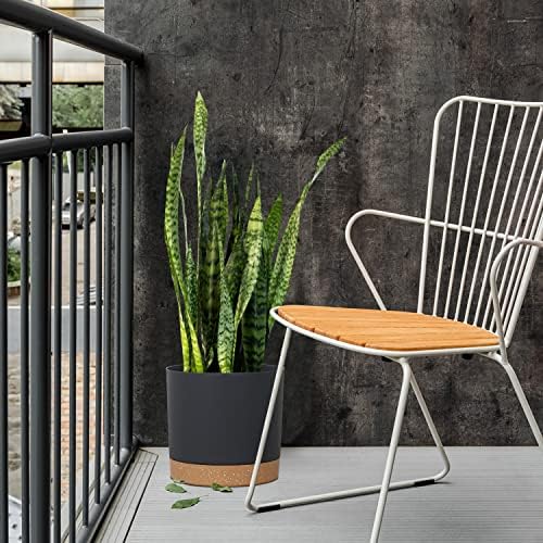 kubvici Plant Pots for Indoor Plants, 2 Pack 10 Inch Plant Pot(10" Black) - Image 5