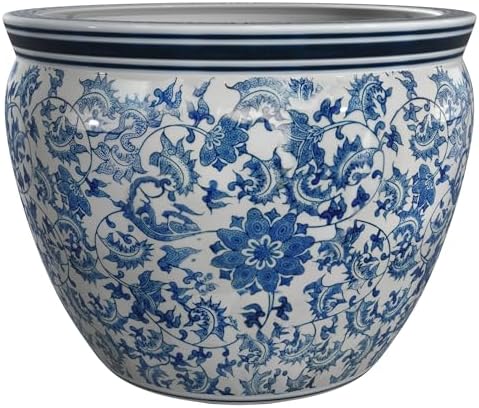 Red Lantern 8" Fishbowl - Blue and White Floral by RedLantern