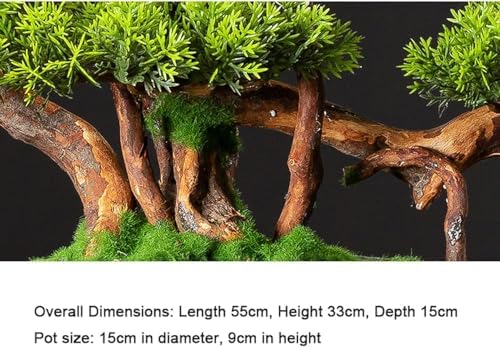 Artificial Bonsai Tree with Ceramic Pot - Fake Indoor Plant for Home Office Desk and Table Decoration - Perfect Potted Bonsai Decor for Any Space - Image 2