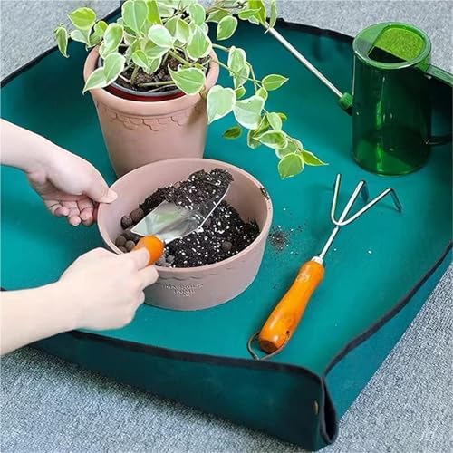 Oxford Fabric Plant Repotting Mat Waterproof Transplanting Indoor Succulent Potting Portable Gardening for Indoor Plant Repotting(100X100CM) - Image 3