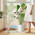 MCleanPin 2 Pack Plant Caddy with Hidden Wheels, 11" Heavy Duty Rolling Plant Stand with Removable Drainage Tray and Silent Casters Round Flower Pot Mover Planter Dolly for Indoor Outdoor Black - Image 5