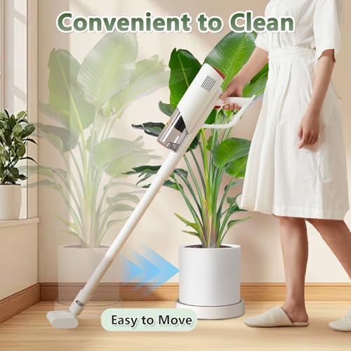 MCleanPin 2 Pack Plant Caddy with Hidden Wheels, 13" Heavy Duty Rolling Plant Stand with Removable Drainage Tray and Silent Casters Round Flower Pot Mover Planter Dolly for Indoor Outdoor White - Image 5