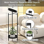 30" Plant Stand, 2 Tier Metal Flower Plants Holder with 2 Removable Display - Image 2