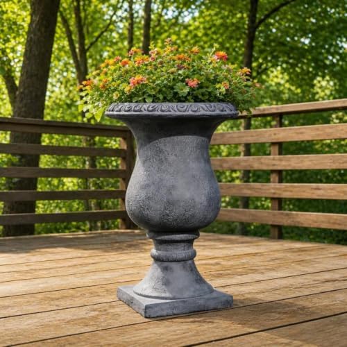 Durable Weather-Resistant Garden Planter Urn for Patio, Lawn, Front Porch, Walkway, and Backyard Planting and Decorative Outdoor Landscaping Display - Image 3