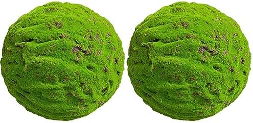 Green Artificial Moss Balls, Handmade Sphere Moss Hanging Balls for DIY Wedding Party Home Hotel Decoratio, Hangin Plants Landscape Landscaping Ball (Color : Diameter: 40cm/15.74in, Size : 2pcs) by WIGING