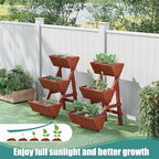 viewcare Raised Garden Bed, 3 Tier Small Vertical Garden Planter for Indoor & Outdoor, Raised Planter Box with Legs, Garden Planter Box for Flowers/Vegetables/Plants - Image 7