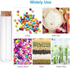 PATIKIL 60ml Test Tubes, 24pcs 4.72x1.18 Glass Clear Flat Bottom Test Tube Containers with Cork Stopper for Bead Party Candy Bath Salt Storage Scientific Experiment Plant Propagation - Image 6