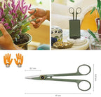 Fiskars Urban Plant Care Care 1075317 3-Piece Plant/Flower Scissors with Holder, Small Plant Shears with Holder, Stainless Steel/Plastic, Dark Green/Black - Image 3
