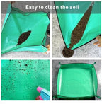 Repotting Mat Planting Mat Waterproof Foldable Garden Mat Garden Potting Pad for Flowerpot Transplanting Mixing Soil Plant Pruning Garden Tool(Orange 100x100CM Set) - Image 5