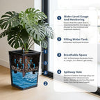Garvee 16" Tall Planters Set of 2, Outdoor＆Indoor Planter Pots, Black - Image 3