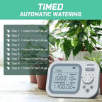 Automatic Plant Waterer Self Watering System Indoor for 15 Potted Plants Pack of 2, Auto Drip Irrigation Kit Programmable Water Timer w Smart Humidity Detection - Image 4