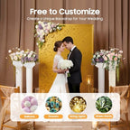 Wedding Roman Columns 4Pcs 34.65" Adjustable Height Plastic Stand Roman Pillar Greek Statue Plant Stand Elegant Wedding Event Party Decorative Column Pedestal Flower Holder (Type D, 4Pcs, 10.63x34.65 Inch) - Image 4