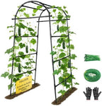 FOLLOOK Garden Arch Trellis for Climbing Plants Outdoor, 6.7ft, Black by follook