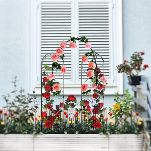 Zhongma 4 Pack 32" Metal Plant Trellis for Potted Plants Climbing,Indoor and Outdoor Fence Plant Support Trellis for Flower and Vagetable - Image 3