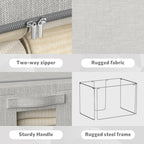 FHSQX 2Pack Clothes Storage Bins, Light Gray, 15.7x11.8x9.8 Inch - Image 4