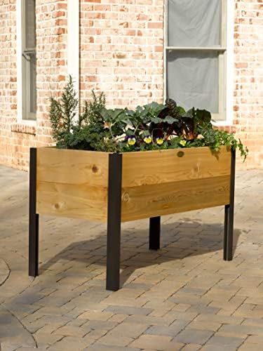 Gardener's Supply Company Elevated Cedar Raised Garden Bed 2' x 4' Planter - Image 7