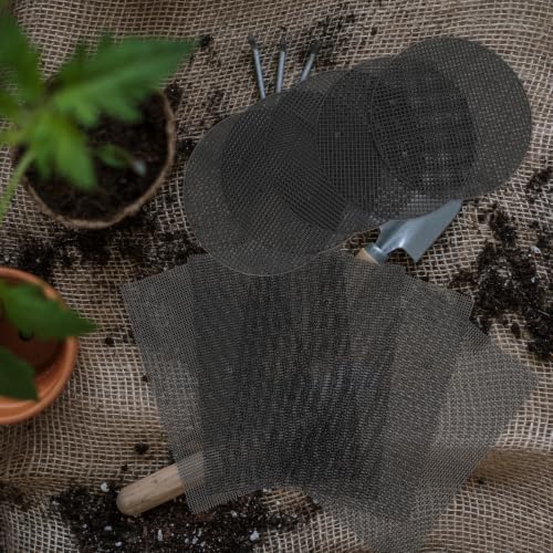 SHINEOFI 50pcs Round Fiberglass Planter Mesh Drainage Screen Pads for Pots - Image 5