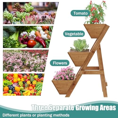 Small Raised Garden Bed, 3 Tier Vertical Garden Planter for Indoor & Outdoor, Raised Planter Box with Legs - Image 3