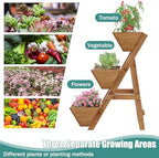Small Raised Garden Bed, 3 Tier Vertical Garden Planter for Indoor & Outdoor, Raised Planter Box with Legs - Image 3