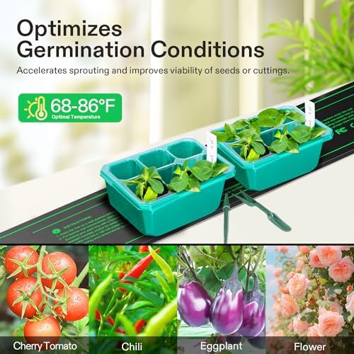 VIVOSUN 3" x 20" Seedling Heat Mat and Digital Thermostat Combo Set - Image 6