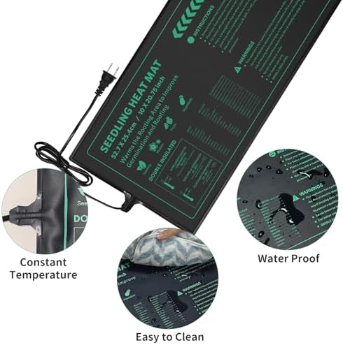 Seedling Heat Mat 6 Pack Durable Waterproof Plant Heating Pad 10"x 20.75" for Germination, Indoor Gardening, Greenhouse - Image 5