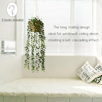 3 Pack Artificial Hanging Plants with Pot in Baskets for Wall Decor - Image 6